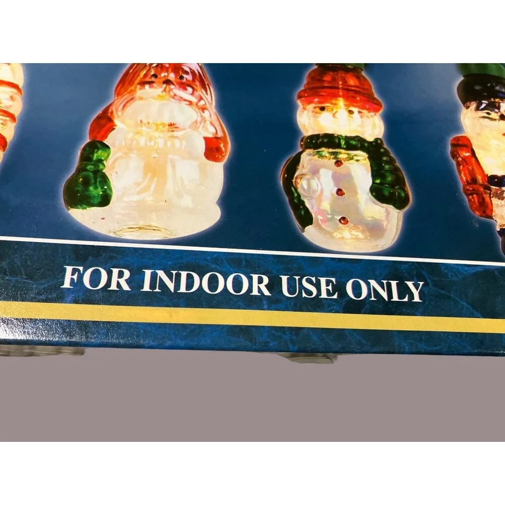 Indoor Christmas Lights With Santa & Candy Cane Figures J. Hofert Co.